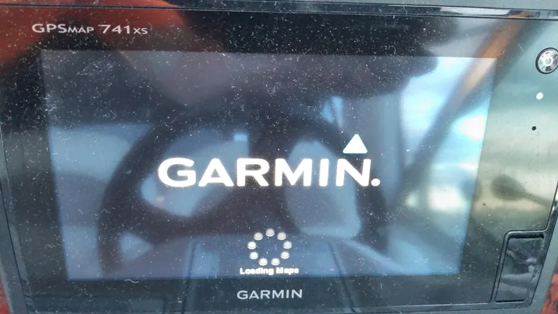 Slide: The Image of Garmin GPSMAP 741xs loading screen on 2004 Sea Ray 340 Sundancer. - 30