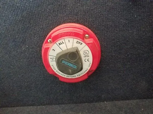 Slide: The Image of Perko battery switch on a 1992 Crownline 210 CCR boat. - 3