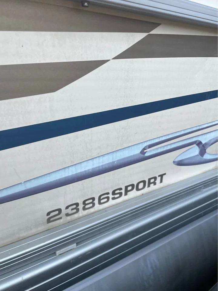 Slide: The Image of 2008 Sweetwater SW 2386 DFS-3 Gate pontoon boat with '2386 Sport' decal. - 8