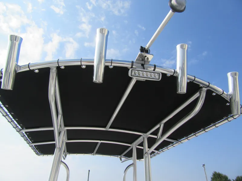 Slide: The Image of 2024 Parker 18SE Center Console T-top with rod holders and LED light. - 11