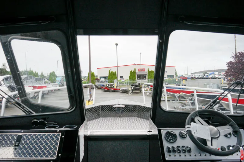Slide: The Image of Interior view of 2024 Thunder Jet 21 Chinook Pro boat cockpit. - 15
