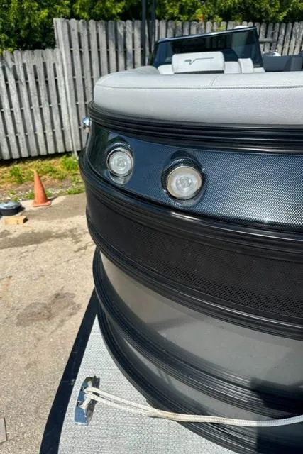 Slide: The Image of 2024 Vanderbilt 700 T boat with sleek design and modern features. - 5