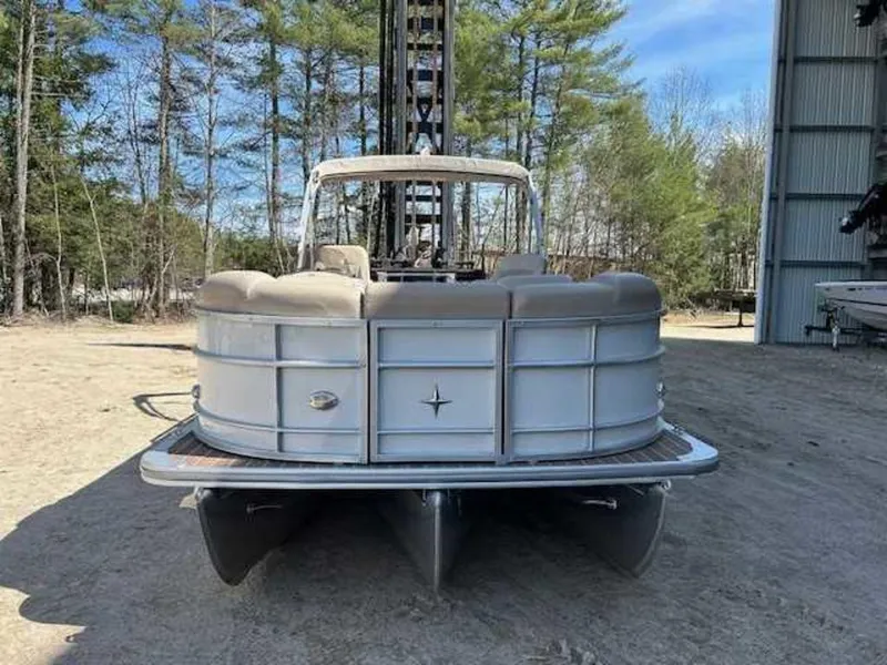 Slide: The Image of 2018 Berkshire 24RFX CTS pontoon boat in outdoor storage. - 3