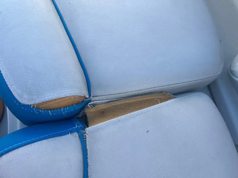 Slide: The Image of Worn upholstery on a 2018 Crownline Eclipse E21 XS boat seat. - 20