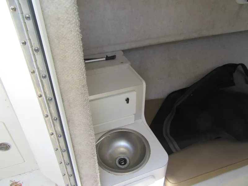 Slide: The Image of 2019 Parker 2810 XLD Walkaround interior sink and storage compartment. - 16