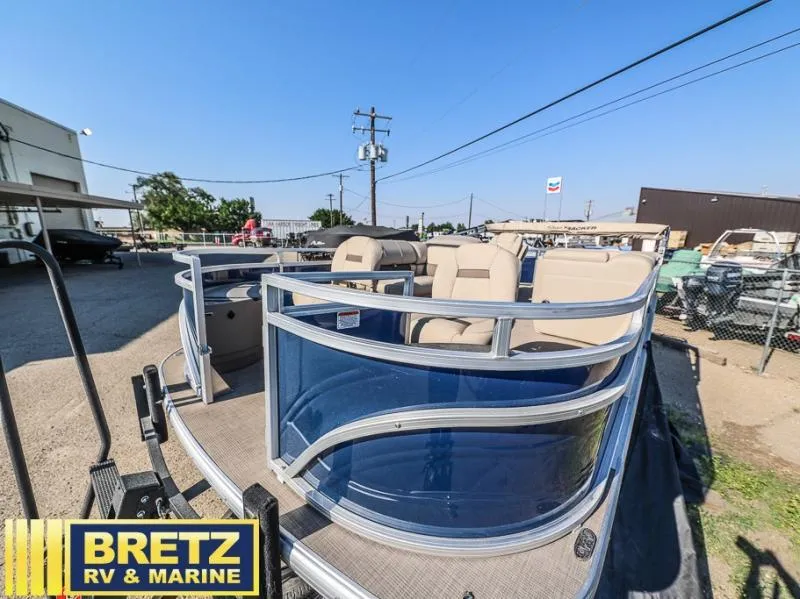 Slide: The Image of 2024 Fishin' Barge 22 DLX pontoon boat at Bretz RV & Marine dealership. - 4