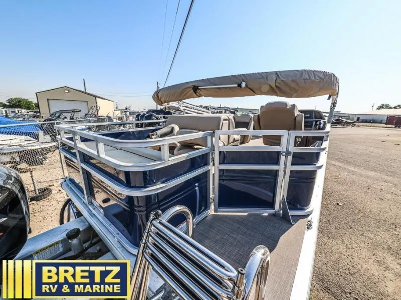 Slide: The Image of 2024 Fishin' Barge 22 DLX pontoon boat at Bretz RV & Marine dealership. - 5