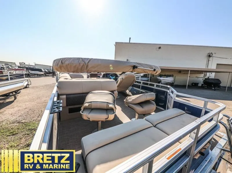 Slide: The Image of 2024 Fishin' Barge 22 DLX pontoon boat at Bretz RV & Marine dealership. - 6
