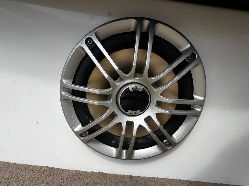 Slide: The Image of Close-up of a speaker in a 2001 MasterCraft X-10 boat. - 21