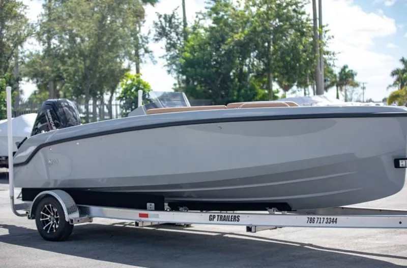 Slide: The Image of 2022 Rand BREEZE boat on GP Trailers, parked outdoors. - 0