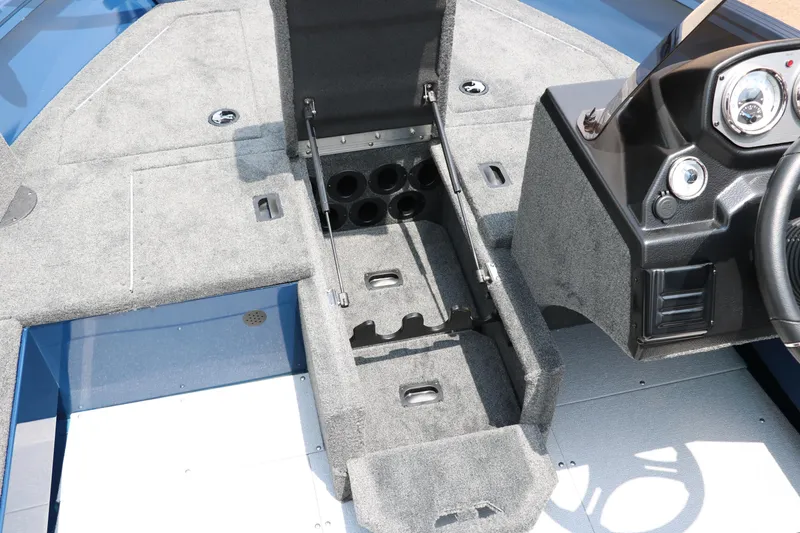 Slide: The Image of 2024 Smoker Craft Excursion Pro 176 SC Pro boat interior storage compartment. - 22