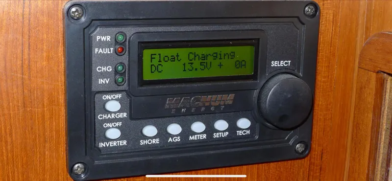 Slide: The Image of Control panel on a 1987 Norseman 400 displaying float charging status. - 40