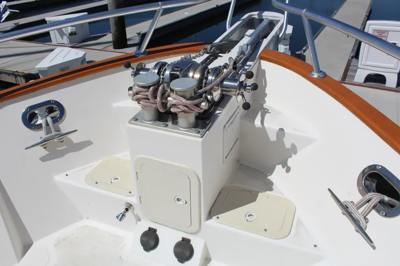 Slide: The Image of Deck of 1999 Cherubini Independence 50 with winches and railing. - 10