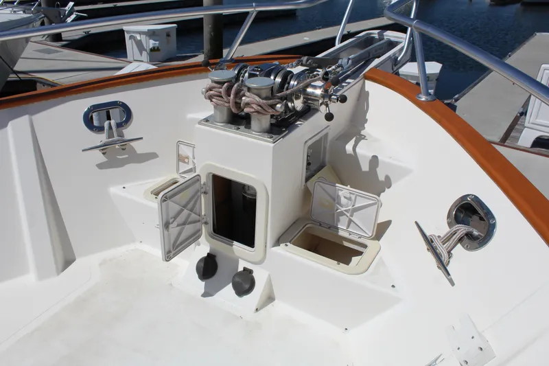 Slide: The Image of Deck of 1999 Cherubini Independence 50 with anchor windlass. - 11
