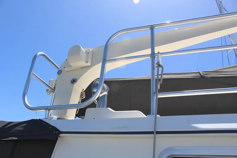 Slide: The Image of Cherubini Independence 50 yacht, 1999 model, featuring stainless steel railing. - 15