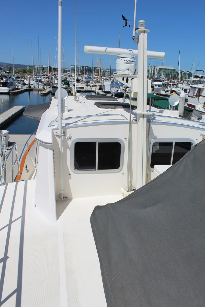 Slide: The Image of Cherubini Independence 50 yacht in marina, 1999 model. - 16