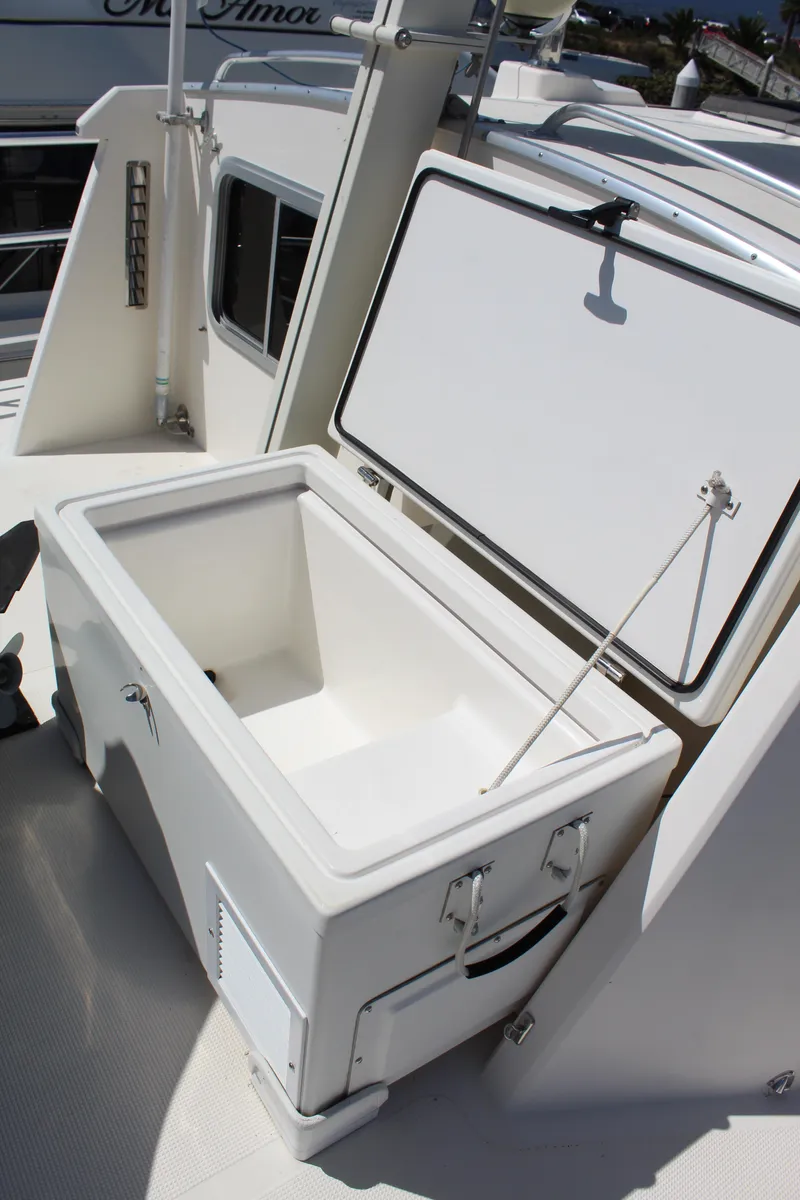 Slide: The Image of Open storage compartment on 1999 Cherubini Independence 50 yacht. - 17