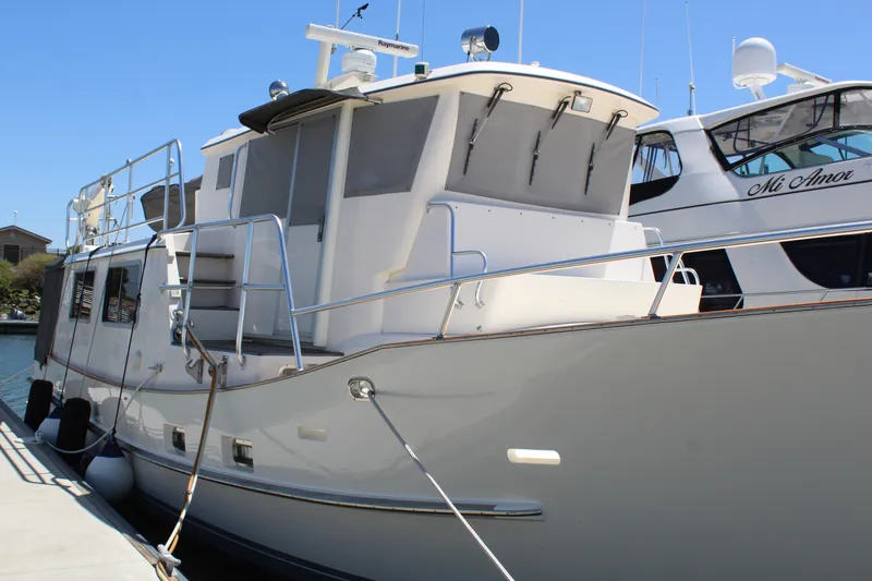 Slide: The Image of 1999 Cherubini Independence 50 Yacht docked at marina. - 20