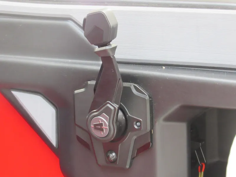 Slide: The Image of Close-up of 2022 Axis A22 boat throttle control lever. - 17