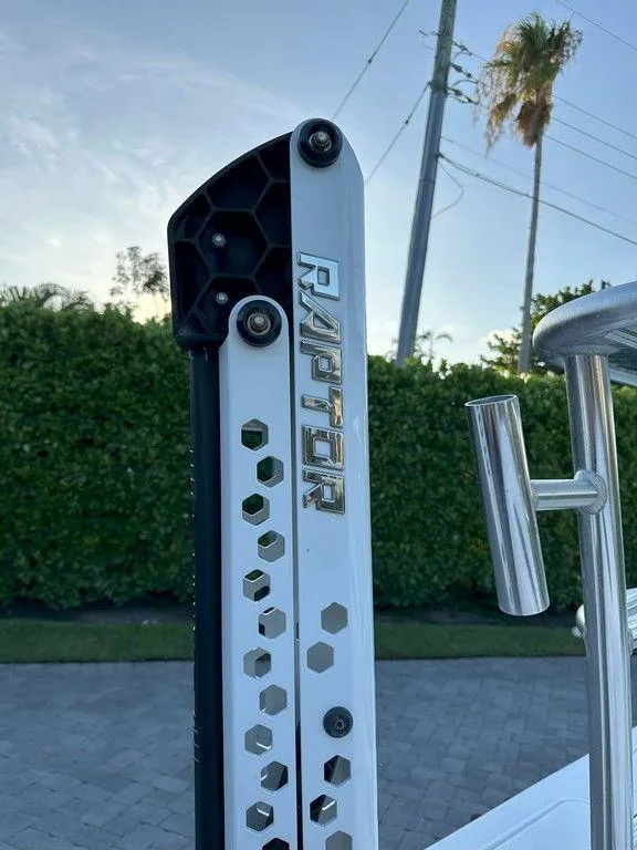 Slide: The Image of 2022 Blacktip Boatworks 18 Flats with Raptor shallow water anchor. - 7