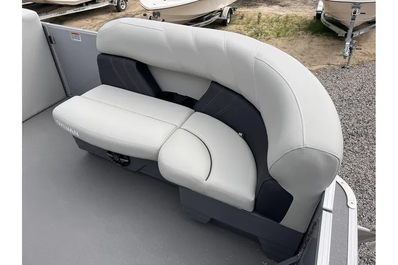 Slide: The Image of 2024 Sylvan Mirage 818 Cruise boat with comfortable seating. - 7