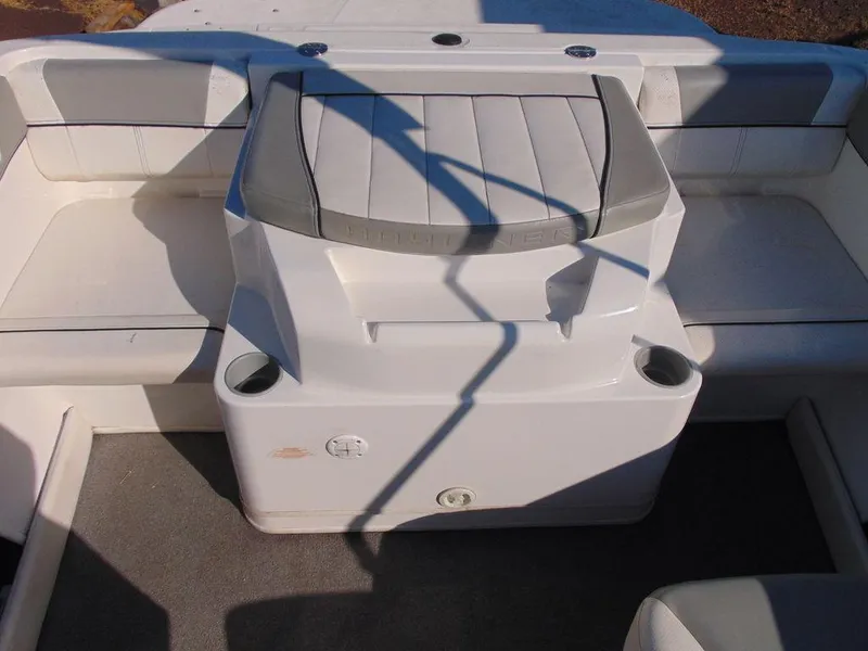 Slide: The Image of 2013 Bayliner 185 Bowrider boat interior seating and storage area. - 11