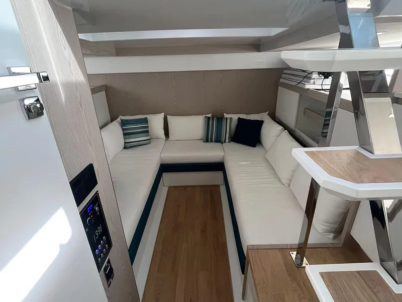 Slide: The Image of Interior of 2025 Fiart 39 Seawalker with cozy seating area and modern design. - 15
