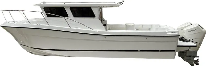 The Image of 2025 Ocean Sport Roamer 33' boat with twin outboard engines. - 1