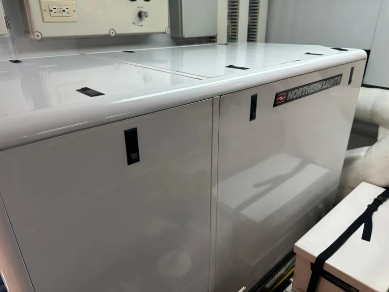 Slide: The Image of Northern Lights generator in the engine room of a 2006 Ocean Alexander 58 Pilothouse yacht. - 49