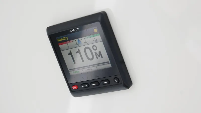 Slide: The Image of Garmin display on 2019 Regulator 41 boat showing 110 degrees. - 11
