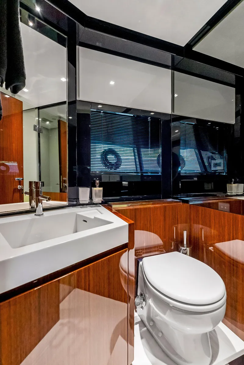 Slide: The Image of Modern bathroom on 2020 Riva 66' Ribelle yacht with sleek design. - 39
