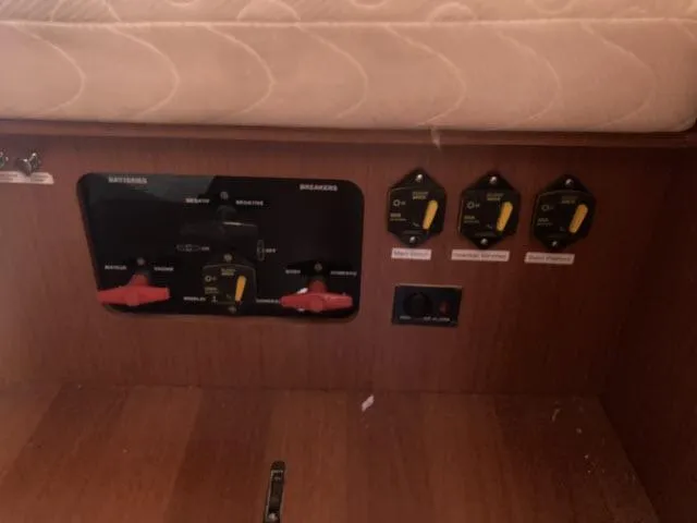 Slide: The Image of Electrical control panel on a 2014 Beneteau Oceanis 45 sailboat. - 17