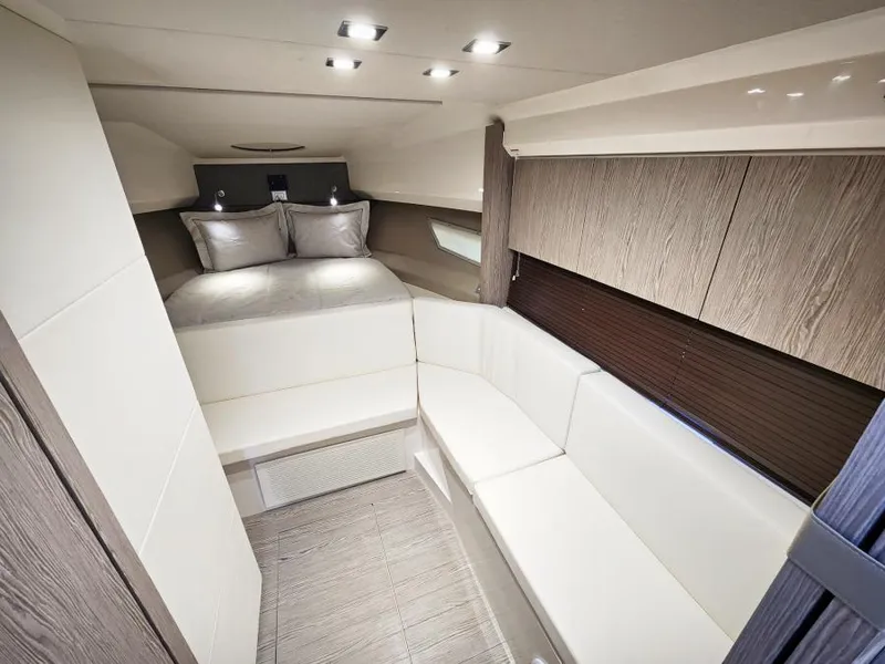 Slide: The Image of Luxurious interior of 2024 Sessa Marine C36 OB yacht with modern furnishings. - 24