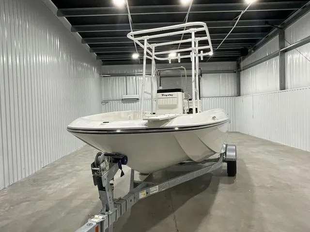 The Image of 2024 Bayliner T18BAY boat in storage facility. - 1