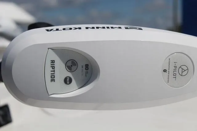 Slide: The Image of Minn Kota Riptide i-Pilot trolling motor on 2021 Blue Wave 2000 Pure Bay boat. - 23
