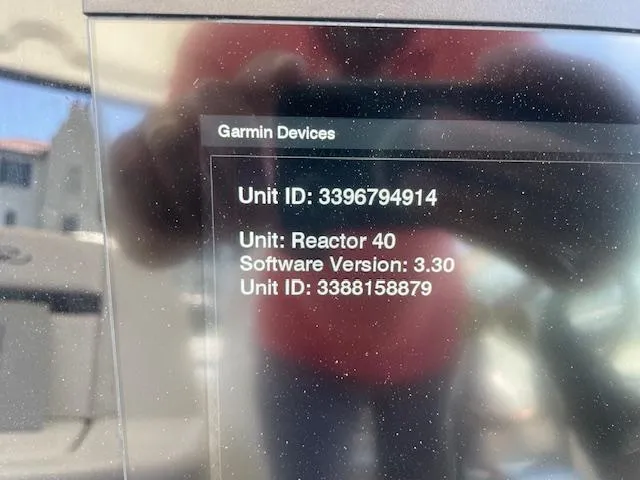 Slide: The Image of Garmin device display on a 2005 Sea Ray 390 Sundancer boat. - 23