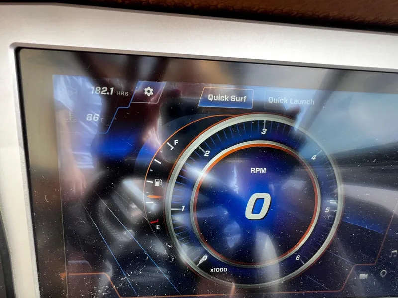 Slide: The Image of Centurion Ri245 2021 dashboard display showing 182.1 hours and 86°F temperature. - 23