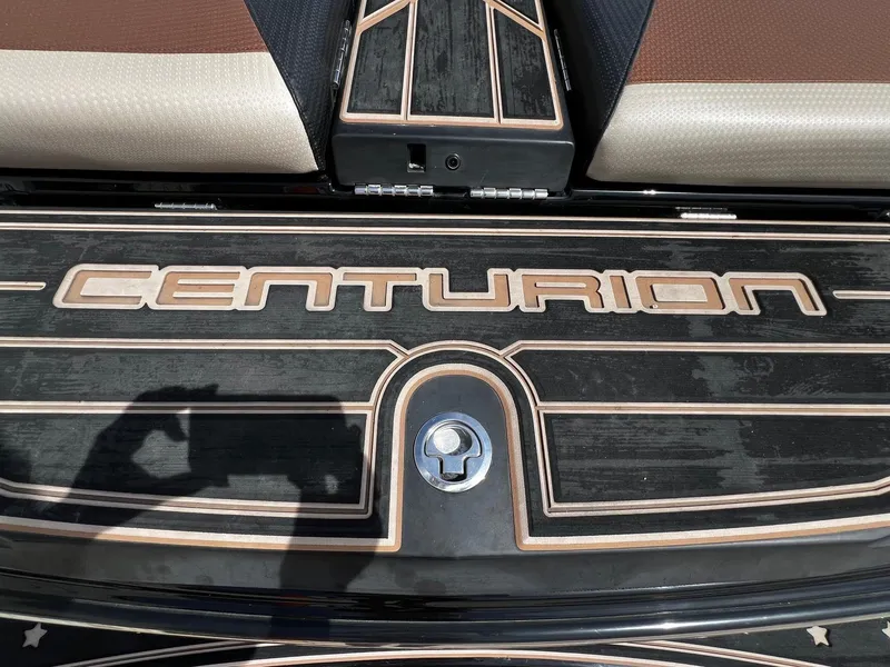 Slide: The Image of 2021 Centurion Ri245 boat deck with logo and seating. - 45