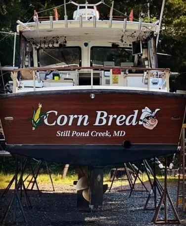 Slide: The Image of 1998 Markley 35 Ft. Deadrise boat named Corn Bred in Still Pond Creek, MD. - 10