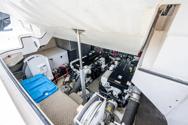 Slide: The Image of Engine compartment of a 2015 Regal 46 Sport Coupe yacht. - 22