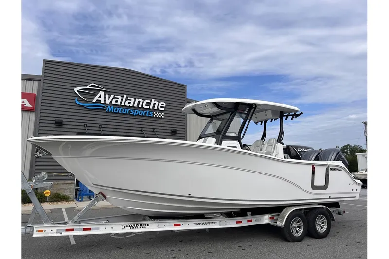 The Image of 2025 Sea Fox 288 Commander boat on trailer at Avalanche Motorsports. - 1