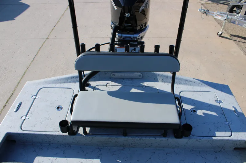 Slide: The Image of 2025 Mamba 23 Cat Classic boat with seating and Mercury engine. - 12