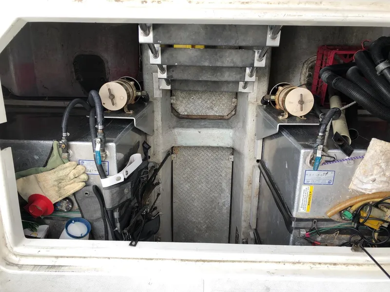 Slide: The Image of Engine compartment of a 1998 Carver 530 Voyager Pilothouse yacht. - 20