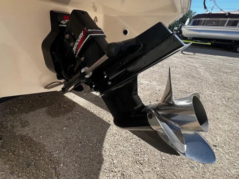 Slide: The Image of Close-up of 2004 Regal 2200 Bowrider's MerCruiser Alpha One outdrive. - 4
