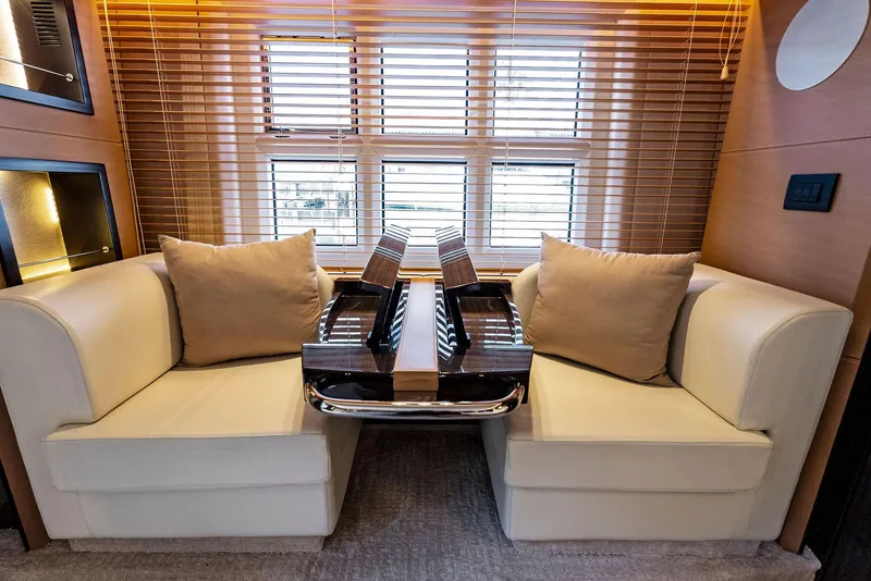 Slide: The Image of Luxurious interior of 2019 Azimut 77S yacht with elegant seating and modern decor. - 21