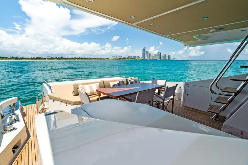 Slide: The Image of Luxury Azimut 77S yacht deck with ocean view, 2019 model. - 6
