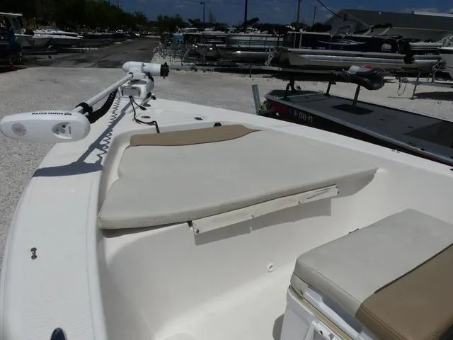 Slide: The Image of Close-up of a 2014 Key West 176BR boat propeller on gravel. - 12