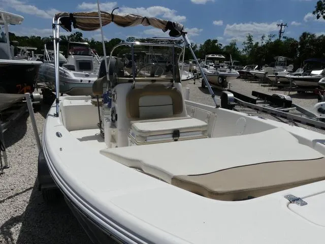 Slide: The Image of 2014 Key West 176BR boat on trailer with Yamaha outboard motor. - 14