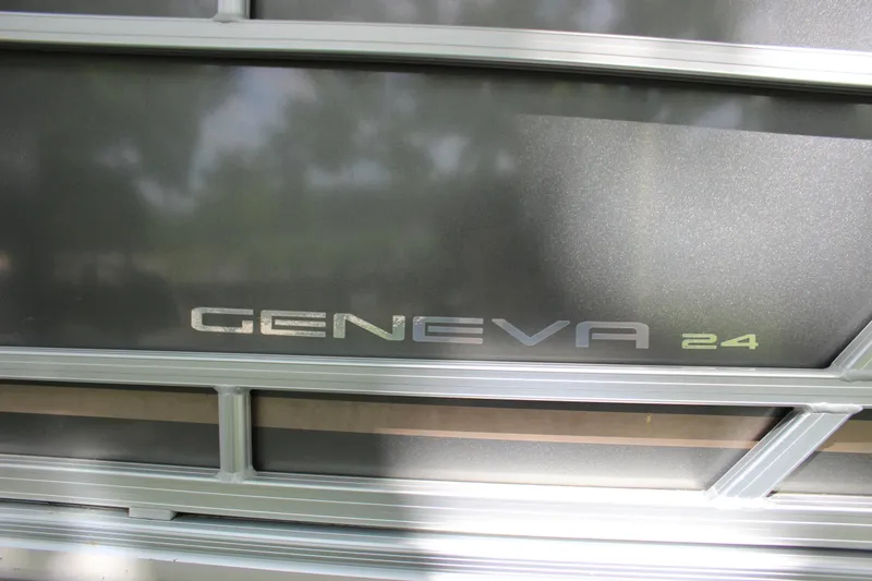 Slide: The Image of 2021 SunChaser Geneva Cruise 24 SB logo on boat exterior - 26