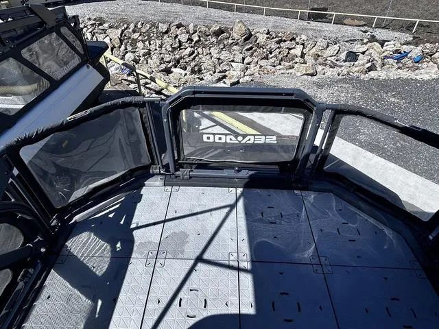 Slide: The Image of 2023 Sea-Doo Switch® 19-170 hp deck, featuring durable flooring and sleek design. - 11
